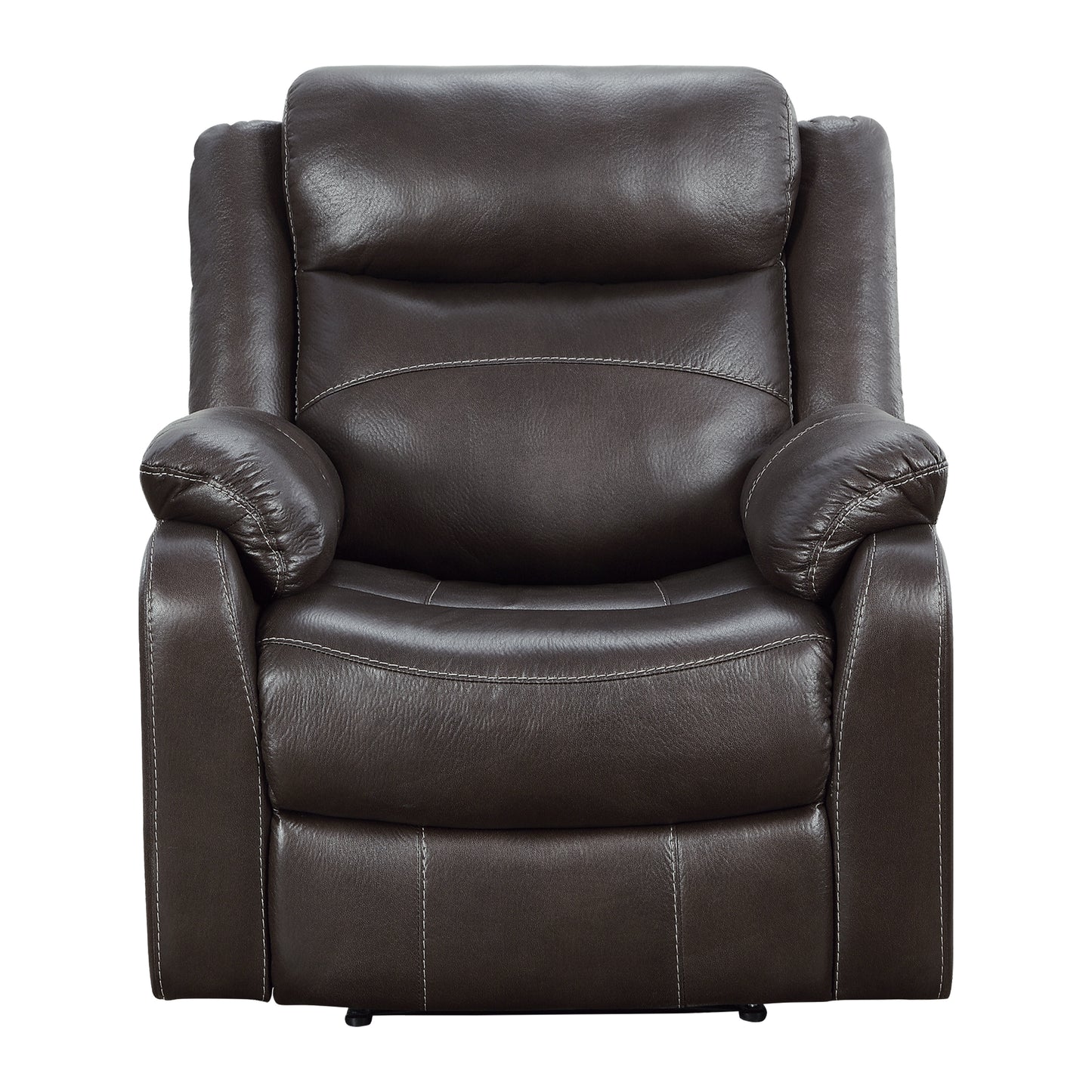 Homelegance Yerba Reclining Chair in Dark Brown Polished Microfiber 9990DB-1
