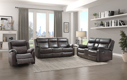 Homelegance Yerba Reclining Chair in Dark Brown Polished Microfiber 9990DB-1