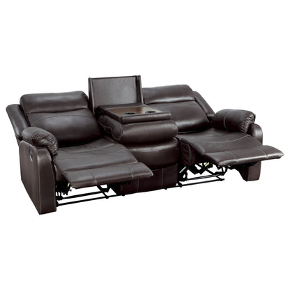 Homelegance Yerba Dark Brown Reclining Sectional Sofa 9990DB-3