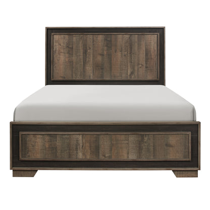 Homelegance Queen Bed Ellendale Rustic Mahogany Dark Ebony Finish 1695-1