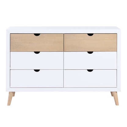 Homelegance Dresser Asker White Natural Pine Finish B2012-5