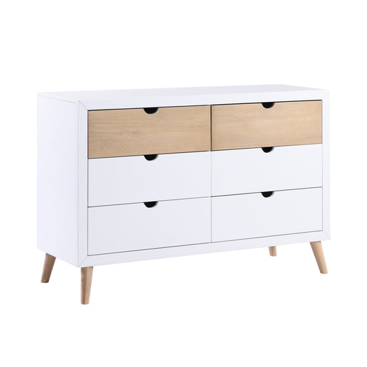 Homelegance Dresser Asker White Natural Pine Finish B2012-5