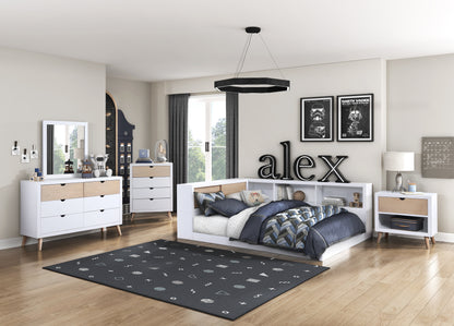 Homelegance Dresser Asker White Natural Pine Finish B2012-5