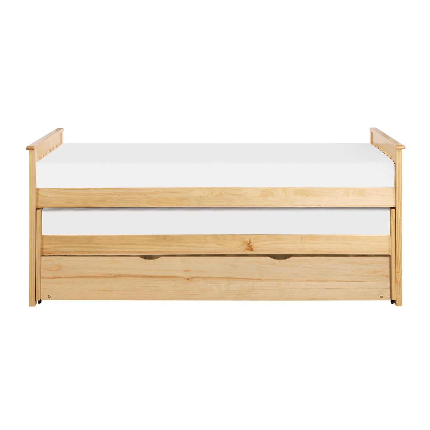 Homelegance Bartly Twin Twin Bed with Twin Trundle Natural Pine Finish B2043RT-1R
