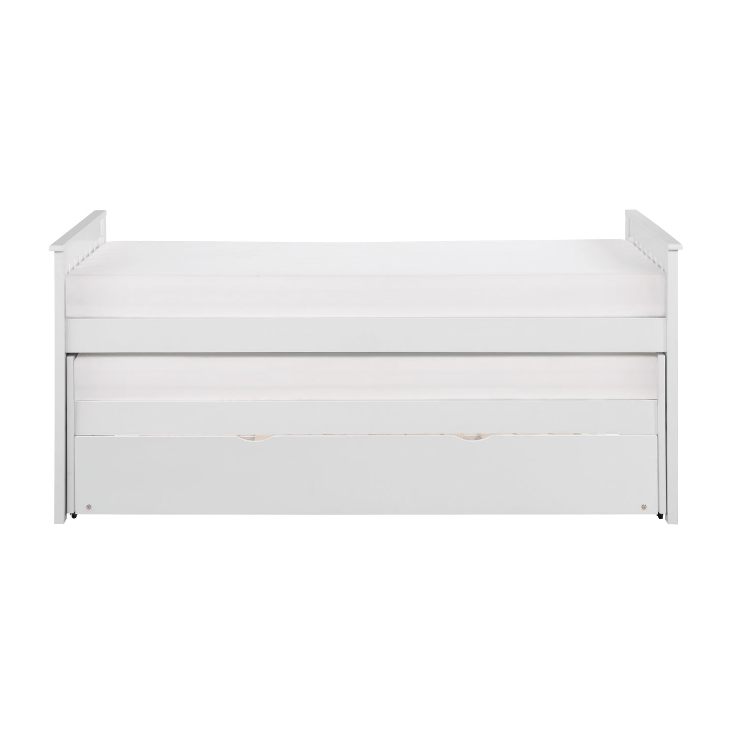 Homelegance Galen Twin Twin Bed with Twin Trundle White B2053RTW-1R