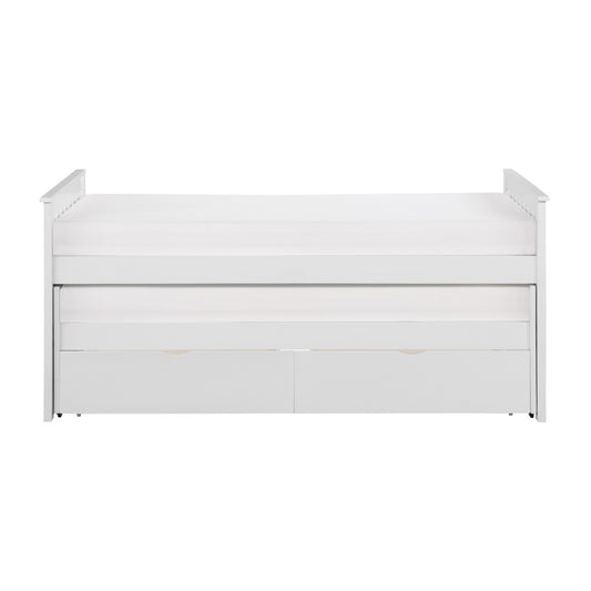 Homelegance Twin Twin Bed with Storage Boxes White Galen B2053RTW-1T