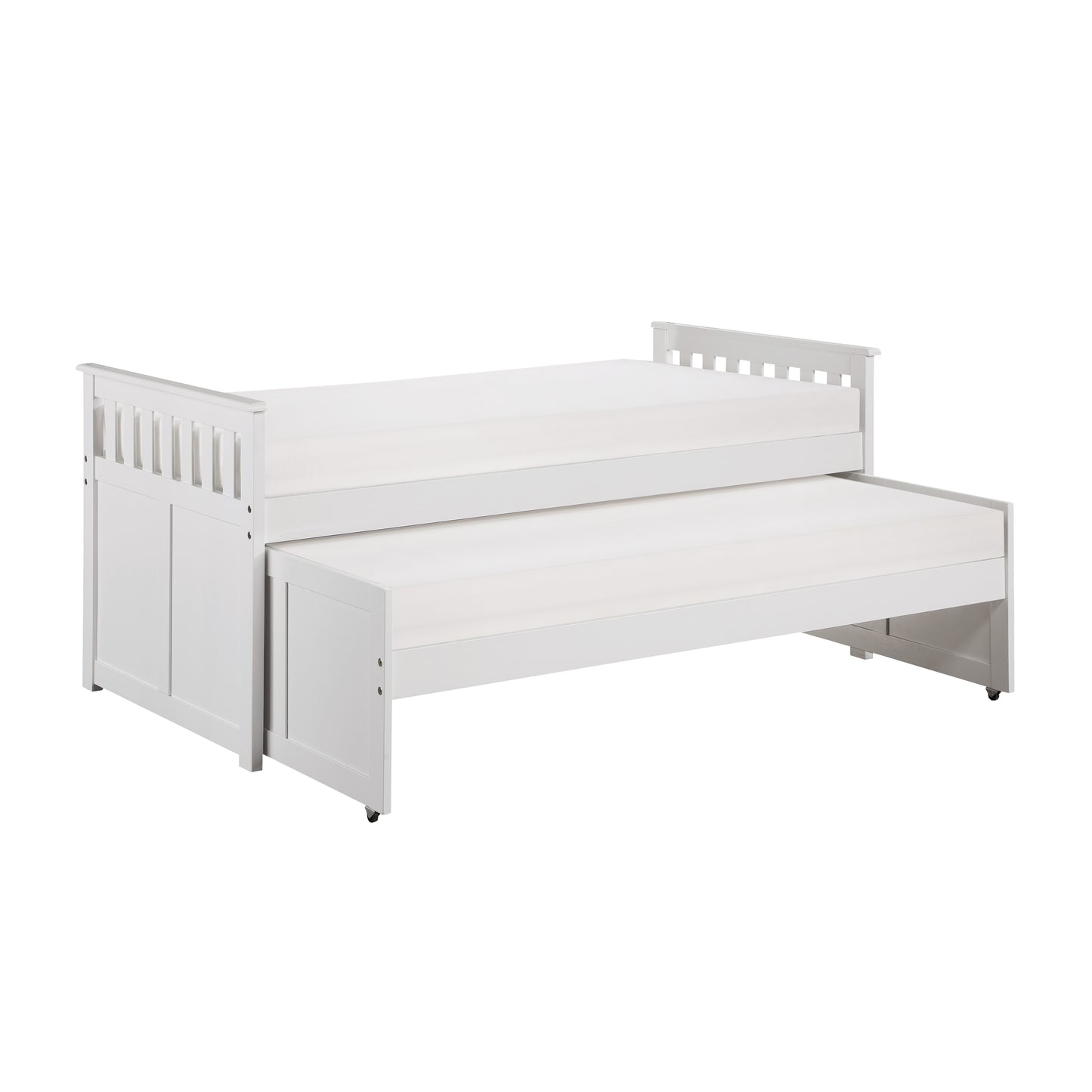 Homelegance Galen Twin Over Twin Bed White B2053RTW-1