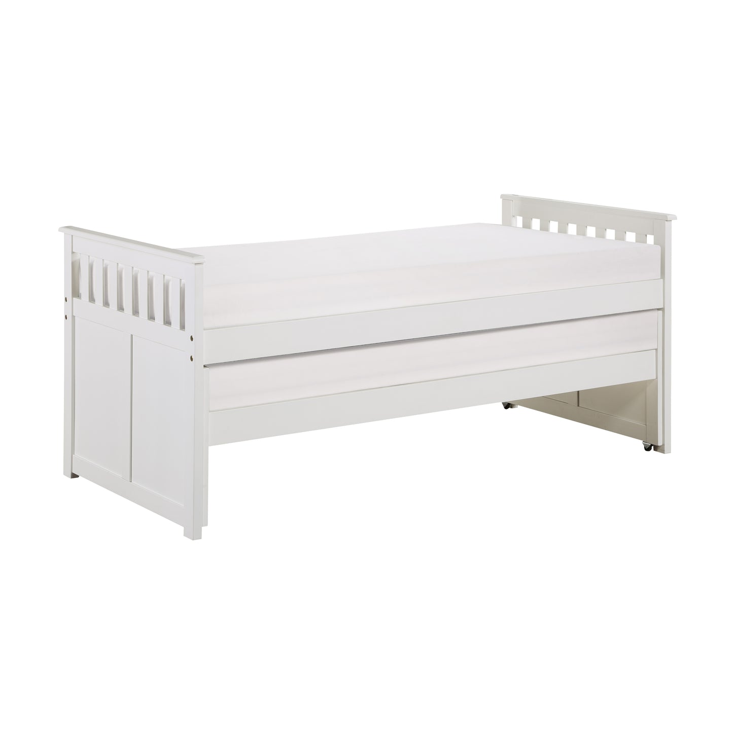 Homelegance Galen Twin Over Twin Bed White B2053RTW-1