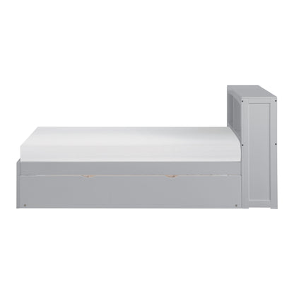 Homelegance Twin Bookcase Bed with Twin Trundle Gray Orion B2063BC-1R