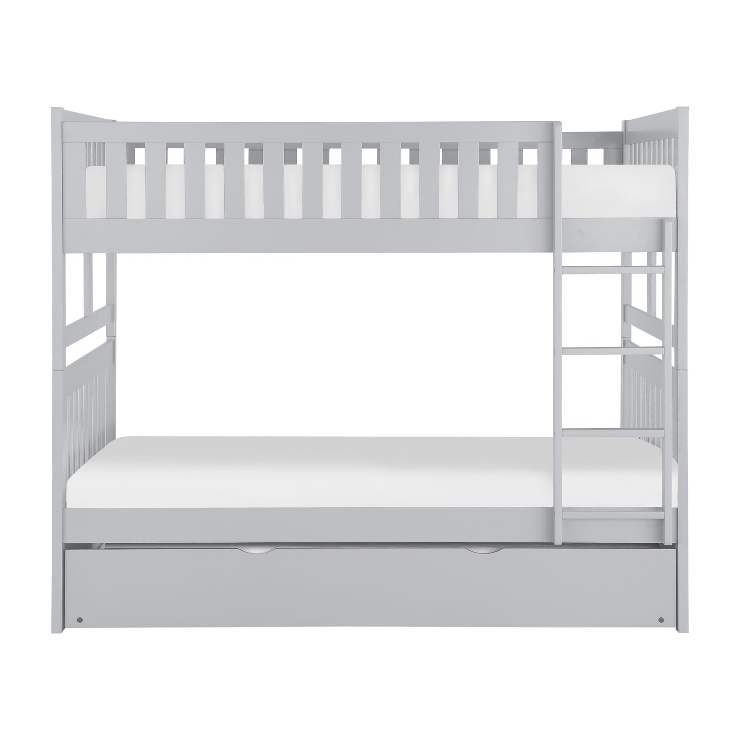 Homelegance Orion Full/Full Bunk Bed with Twin Trundle Gray B2063FF-1-R