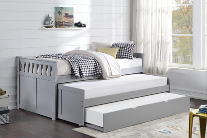 Homelegance Orion Twin Twin Bed with Twin Trundle Gray B2063RT-1R