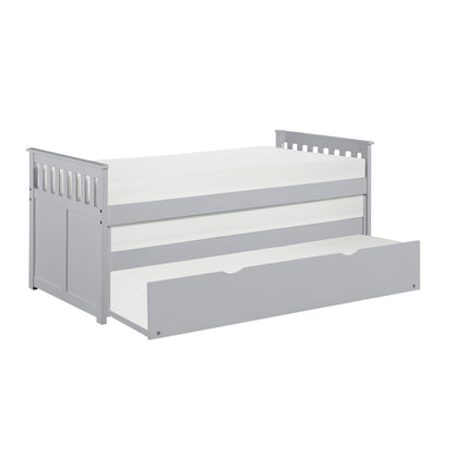 Homelegance Orion Twin Twin Bed with Twin Trundle Gray B2063RT-1R