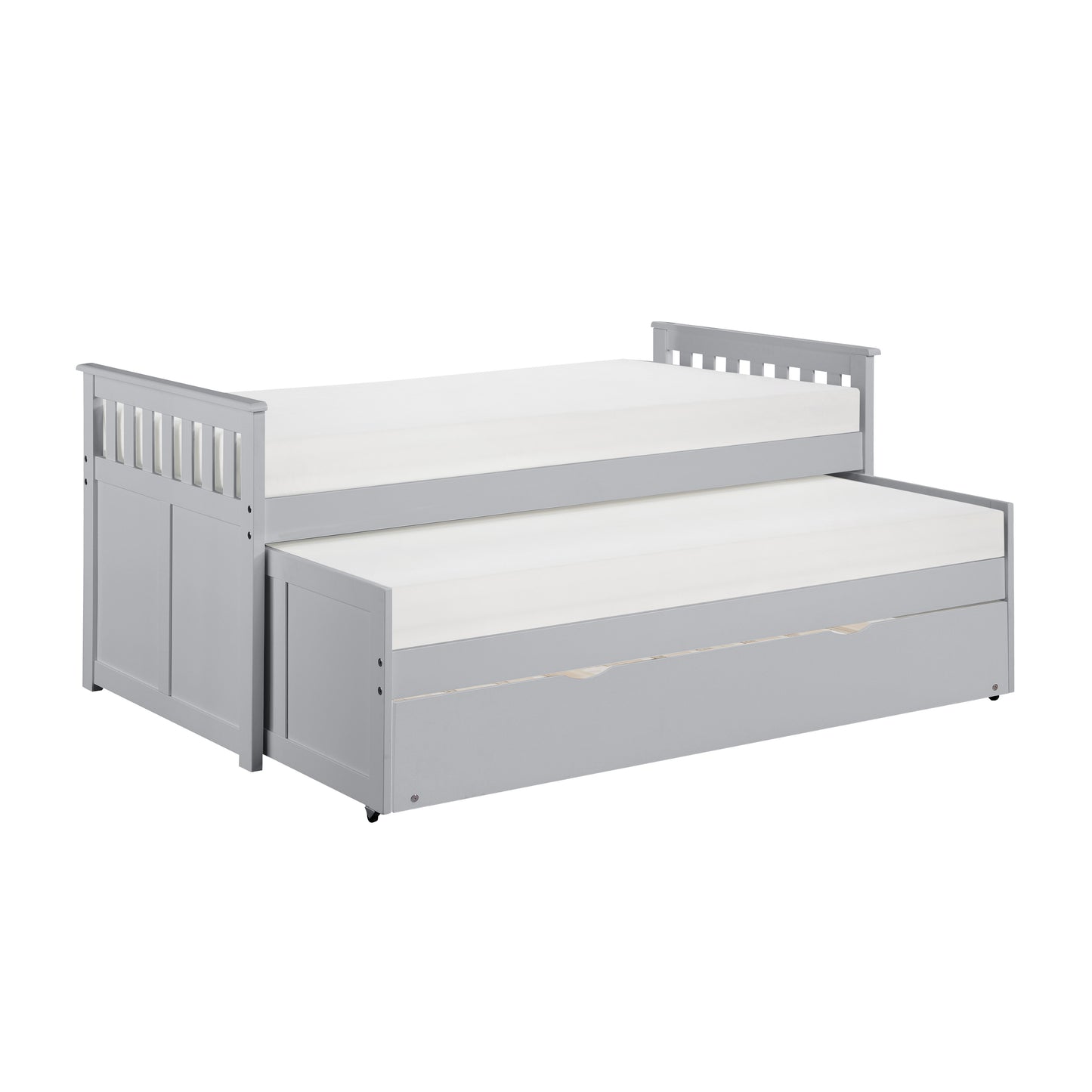 Homelegance Orion Twin Twin Bed with Twin Trundle Gray B2063RT-1R
