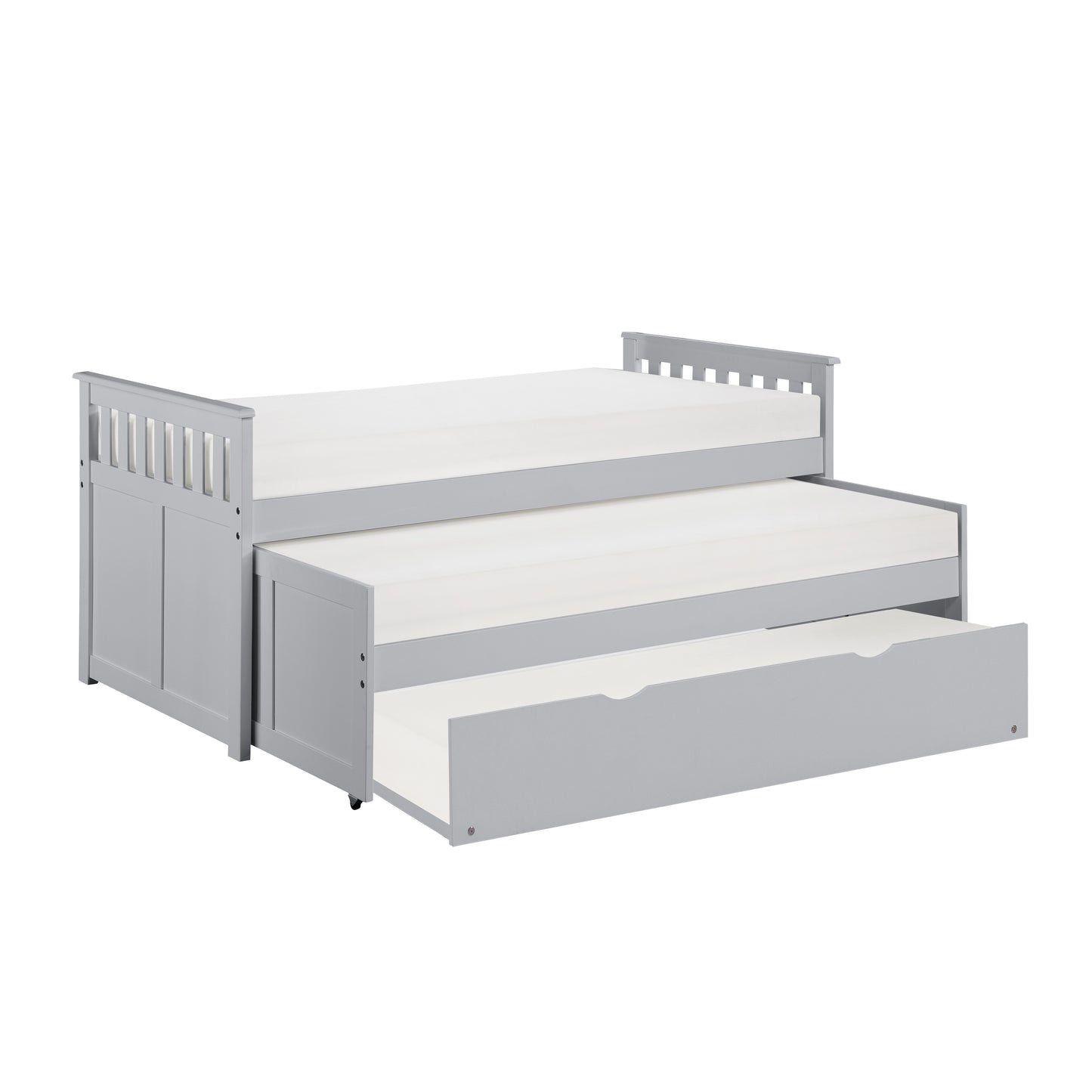 Homelegance Orion Twin Twin Bed with Twin Trundle Gray B2063RT-1R