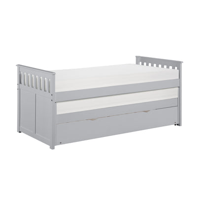 Homelegance Orion Twin Twin Bed with Twin Trundle Gray B2063RT-1R