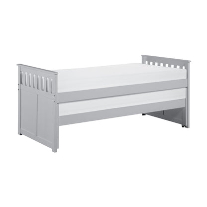 Homelegance Orion Twin Over Twin Bed Gray with Trundle B2063RT-1