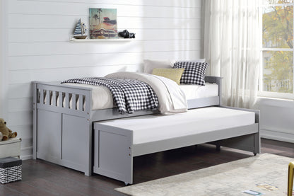 Homelegance Orion Twin Over Twin Bed Gray with Trundle B2063RT-1