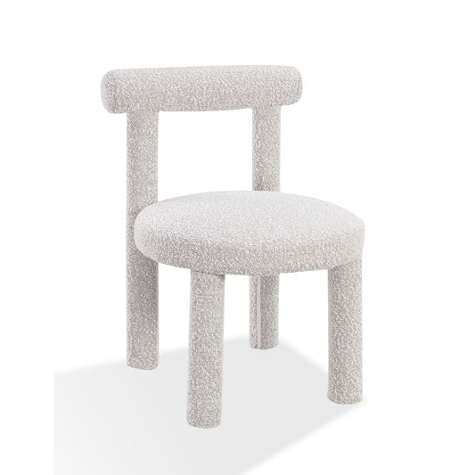 Modus Addison Modern Dining Chair in Cotton Ball Boucle