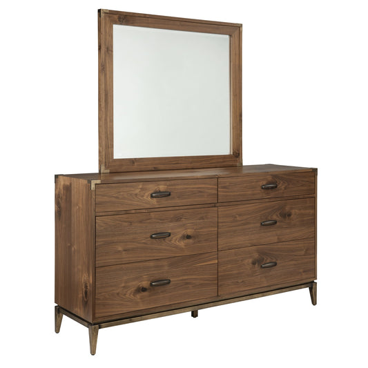 Modus Adler Six Drawer Dresser in Natural Walnut