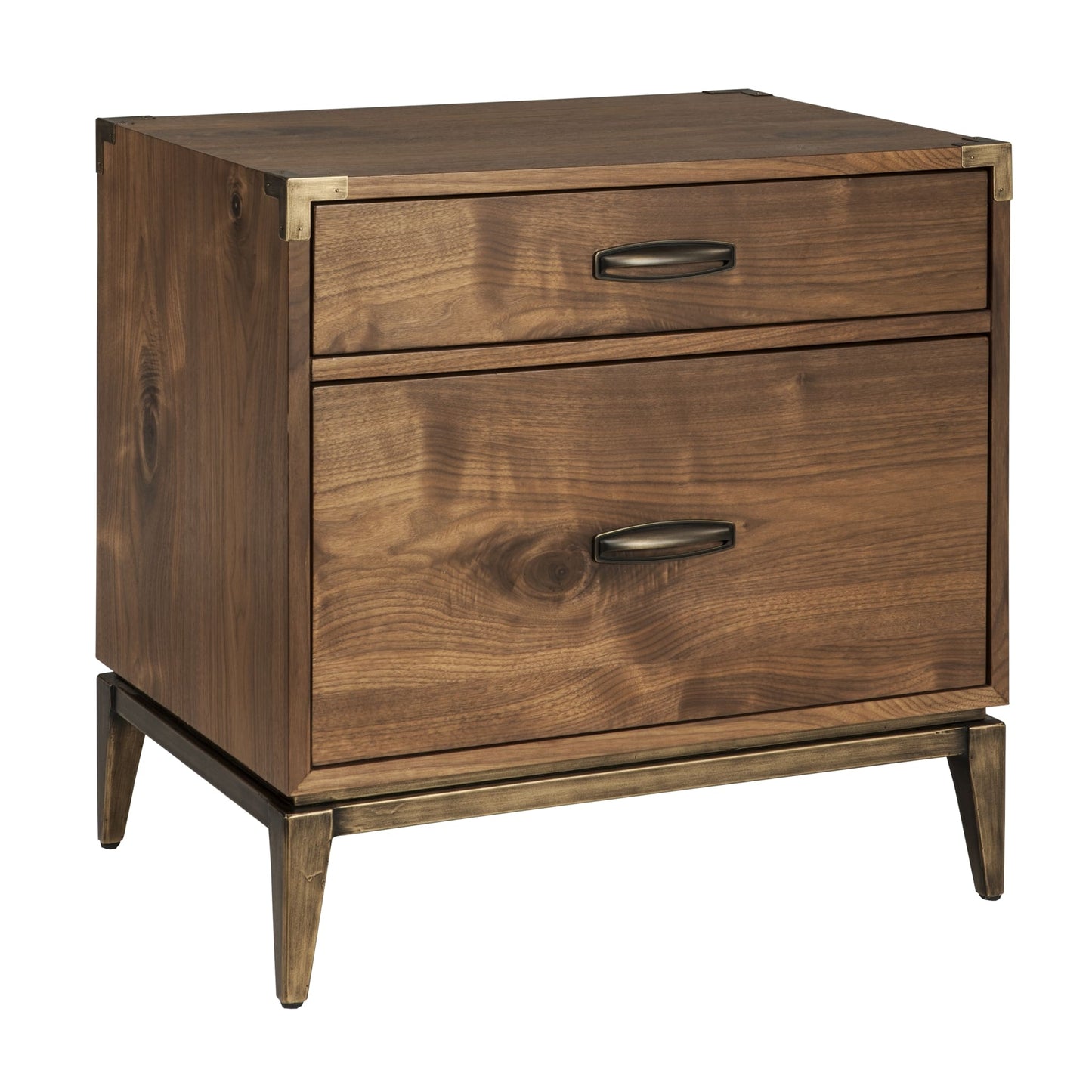 Modus Adler Two Drawer Nightstand in Natural Walnut