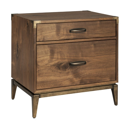 Modus Adler Two Drawer Nightstand in Natural Walnut