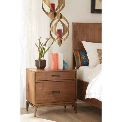 Modus Adler Two Drawer Nightstand in Natural Walnut