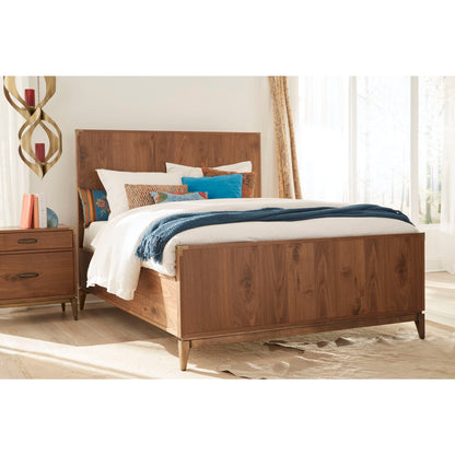 Modus Adler Wood Panel Bed in Natural Walnut