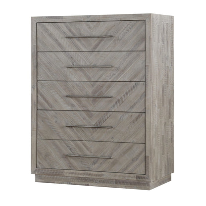 Modus Modus Modus Alexandra Solid Wood Five Drawer Chest in Rustic Latte