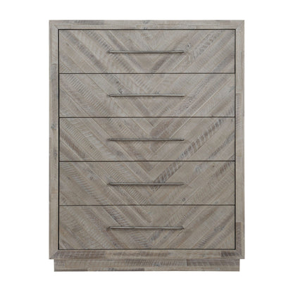 Modus Modus Modus Alexandra Solid Wood Five Drawer Chest in Rustic Latte