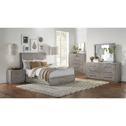 Modus Alexandra Solid Wood Platform Bed in Rustic Latte