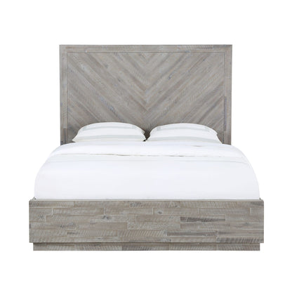 Modus Alexandra Solid Wood Platform Bed in Rustic Latte