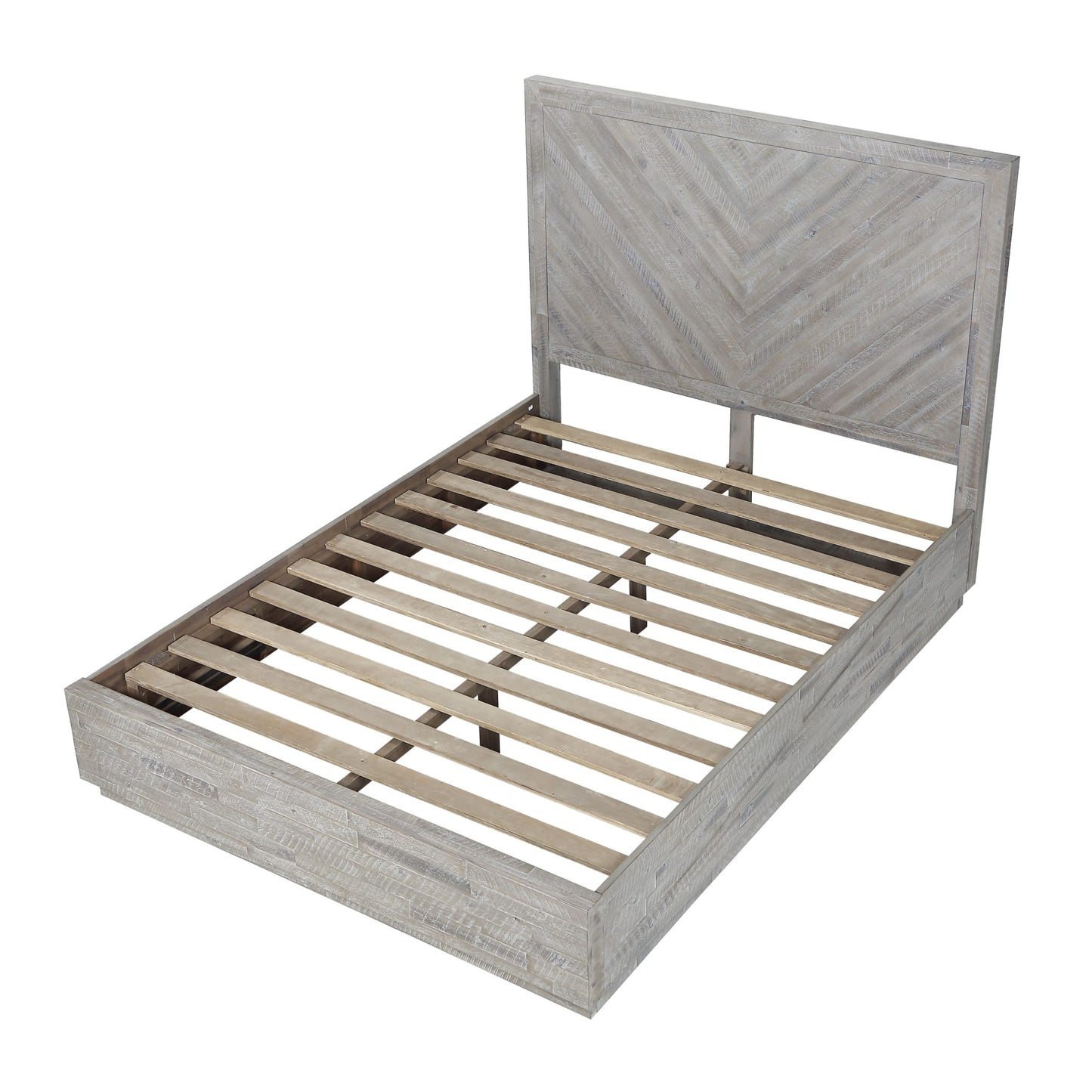 Modus Alexandra Solid Wood Platform Bed in Rustic Latte