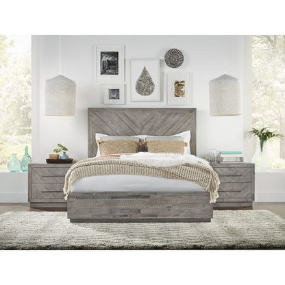Modus Alexandra Solid Wood Platform Bed in Rustic Latte