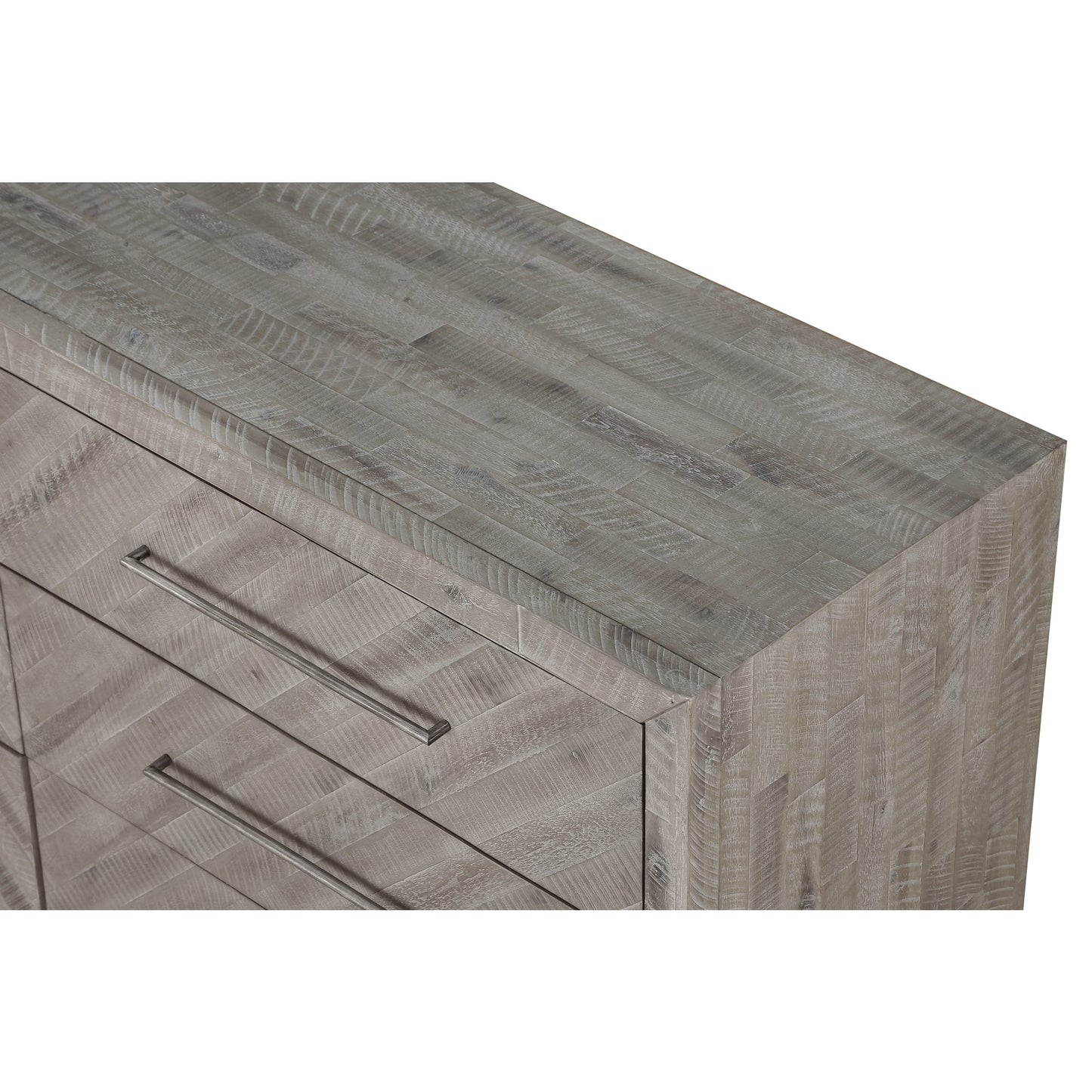 Modus Alexandra Solid Wood Six Drawer Dresser in Rustic Latte