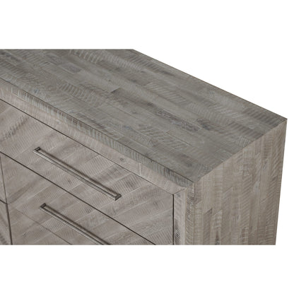 Modus Alexandra Solid Wood Six Drawer Dresser in Rustic Latte