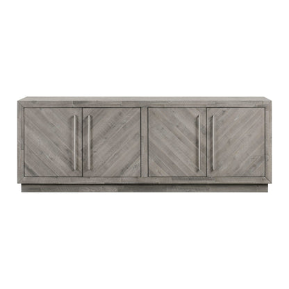 Modus Alexandrda Solid Wood 74 inch Media Console in Rustic Latte