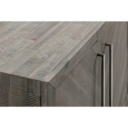 Modus Alexandrda Solid Wood 74 inch Media Console in Rustic Latte