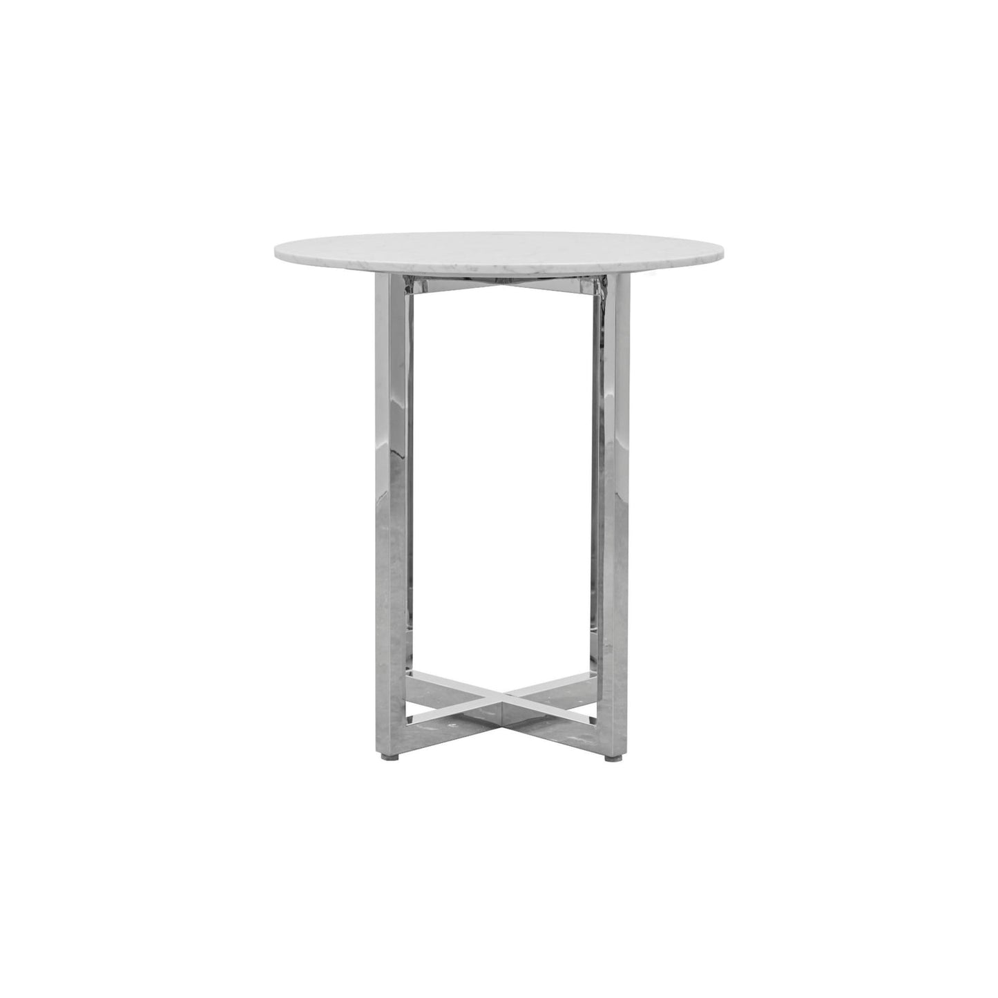 Modus Amalfi 32 inch Round Carrara Marble Top Bar Table