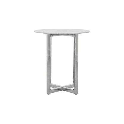 Modus Amalfi 32 inch Round Carrara Marble Top Bar Table