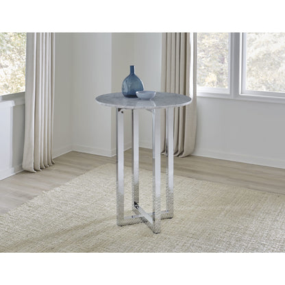 Modus Amalfi 32 inch Round Carrara Marble Top Bar Table