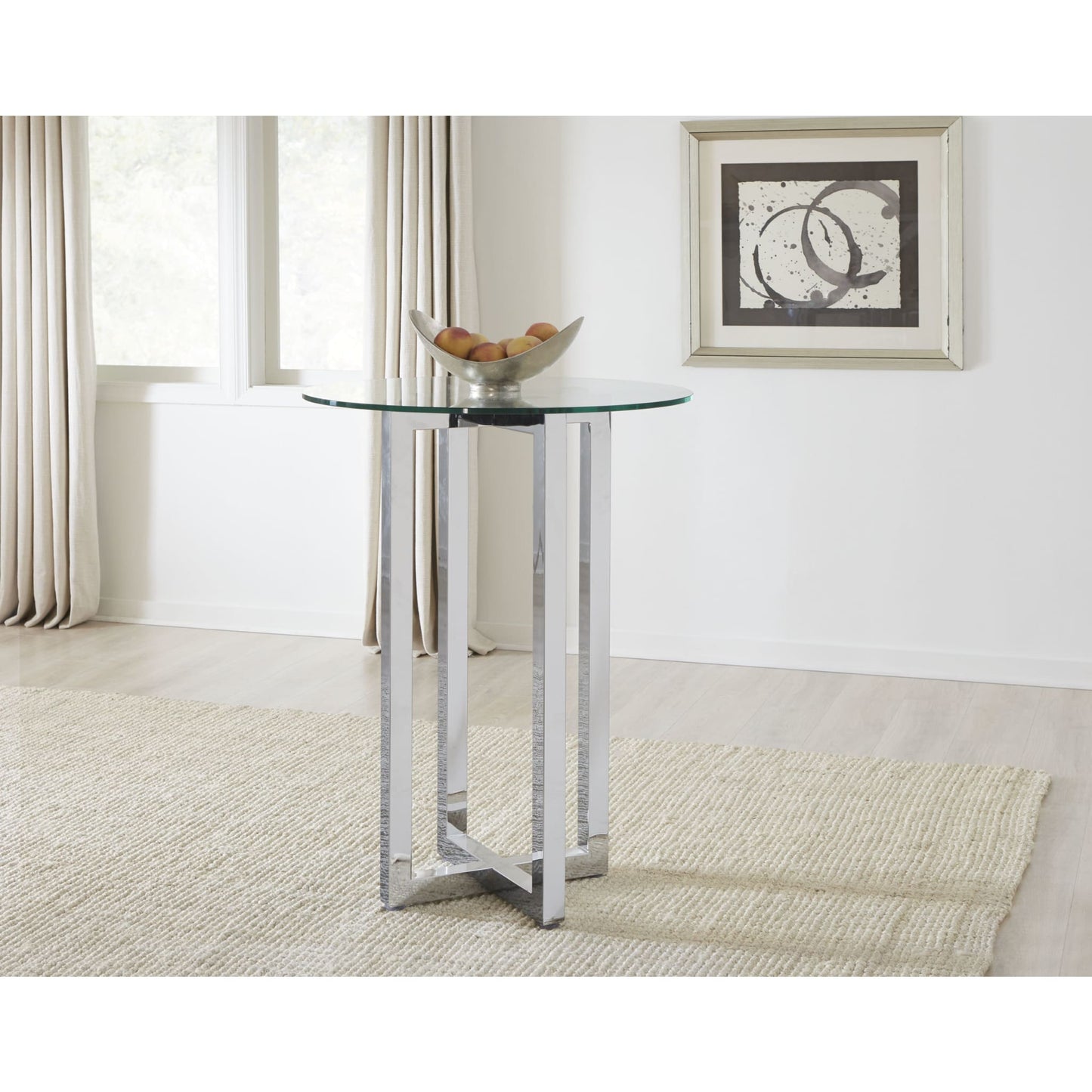 Modus Amalfi 32 inch Round Glass Top Bar Table