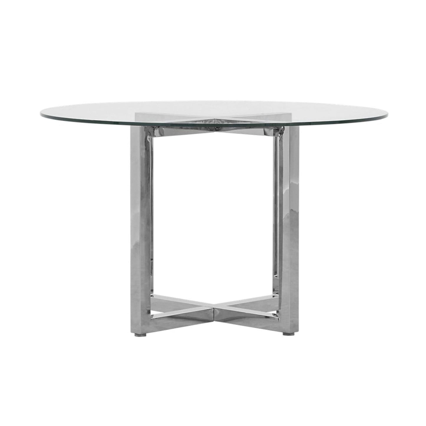 Modus Amalfi 48 inch Round Glass Top Dining Table