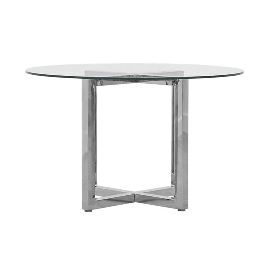 Modus Amalfi 48 inch Round Glass Top Dining Table