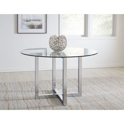 Modus Amalfi 48 inch Round Glass Top Dining Table