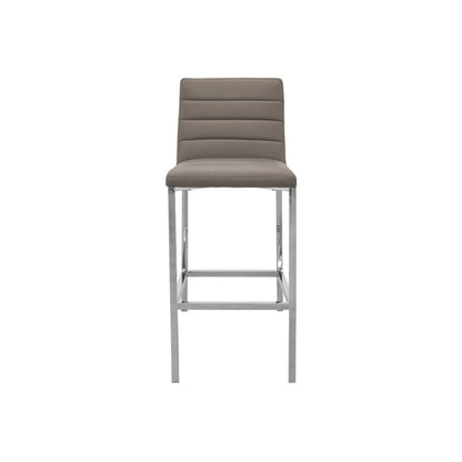 Modus Amalfi Metal Back Bar Stool in Taupe Leather