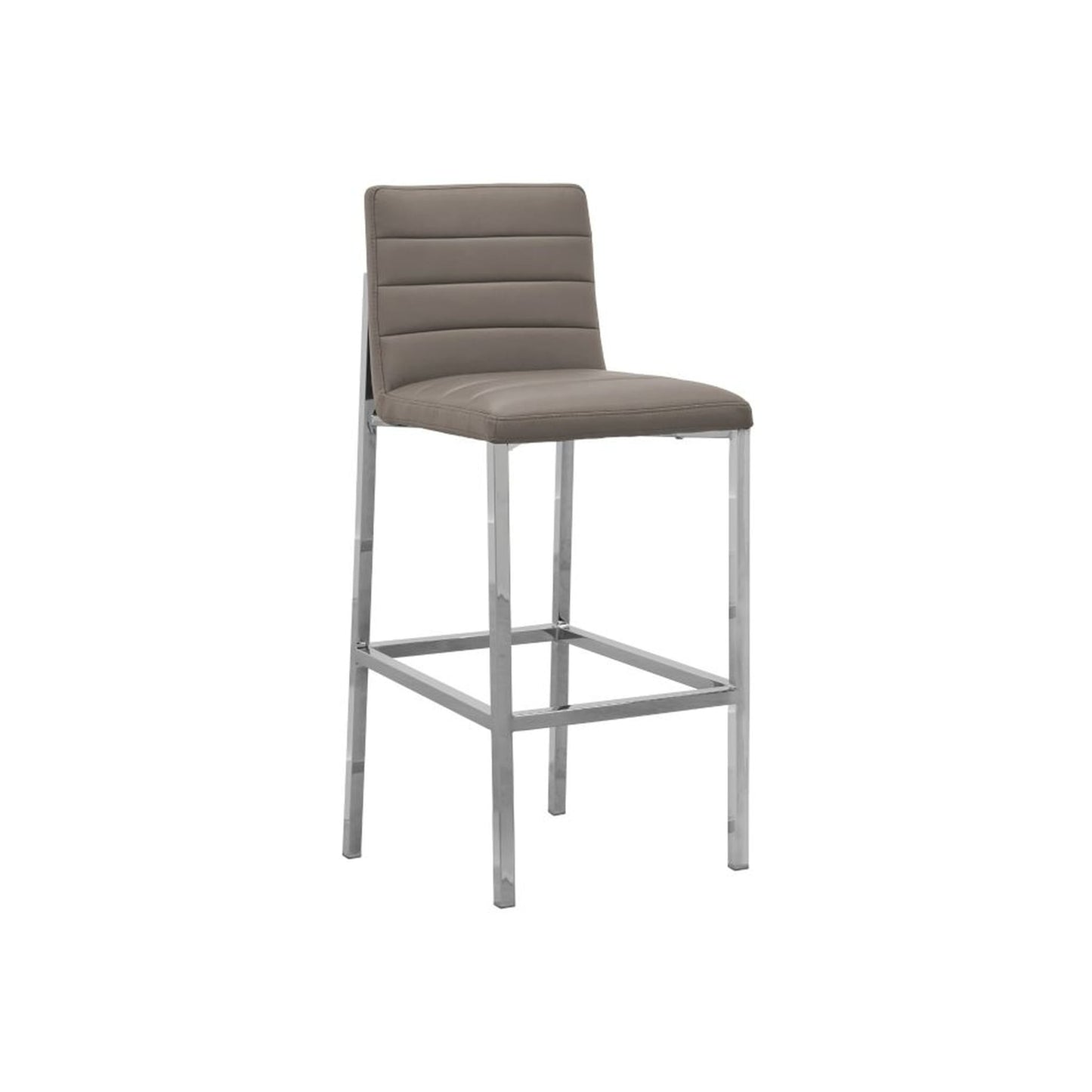 Modus Amalfi Metal Back Bar Stool in Taupe Leather