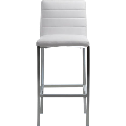 Modus Amalfi Metal Back Counter Stool in White Leather