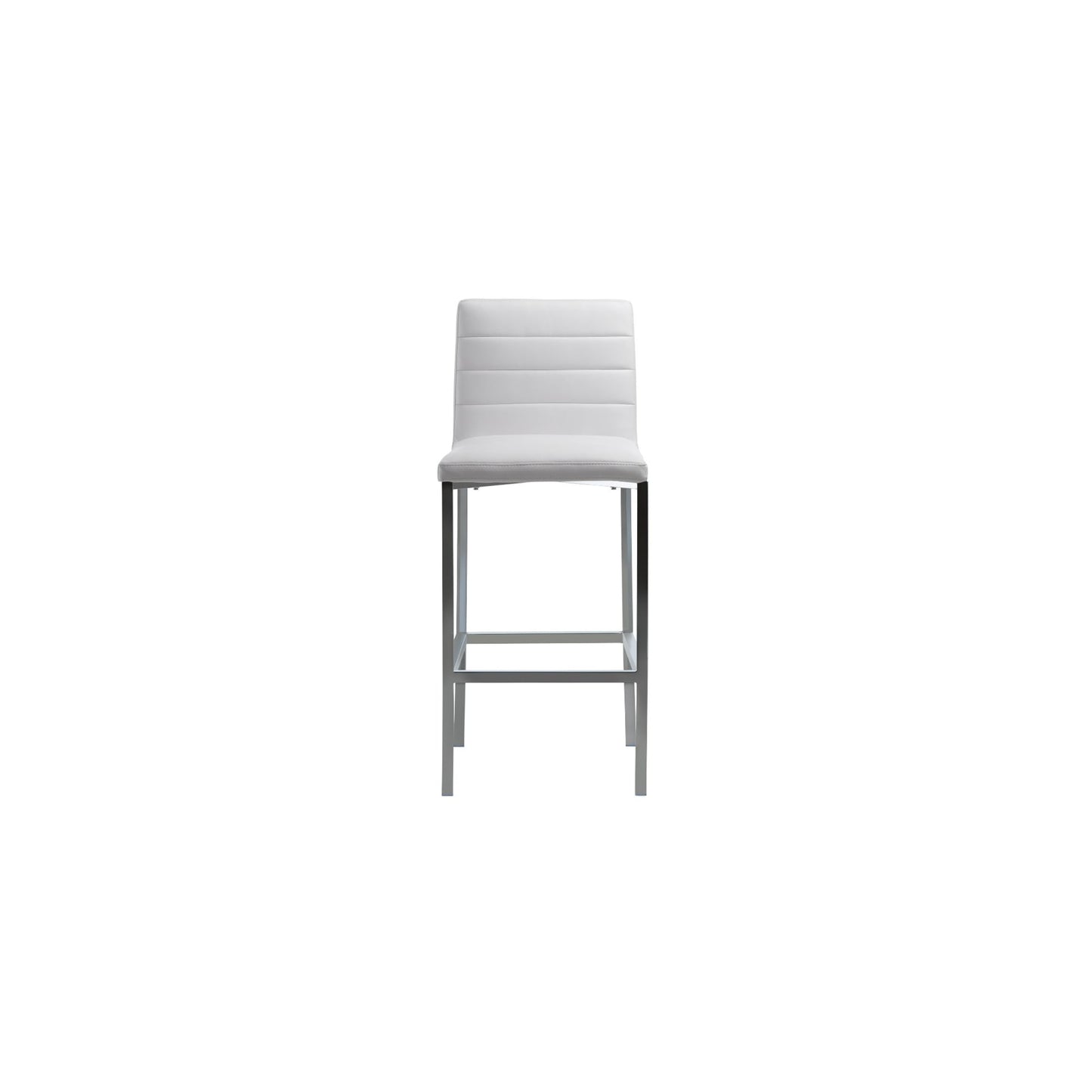 Modus Amalfi Metal Back Bar Stool in White Leather