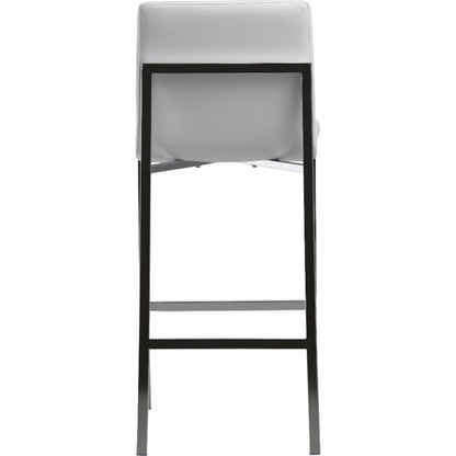 Modus Amalfi Metal Back Counter Stool in White Leather