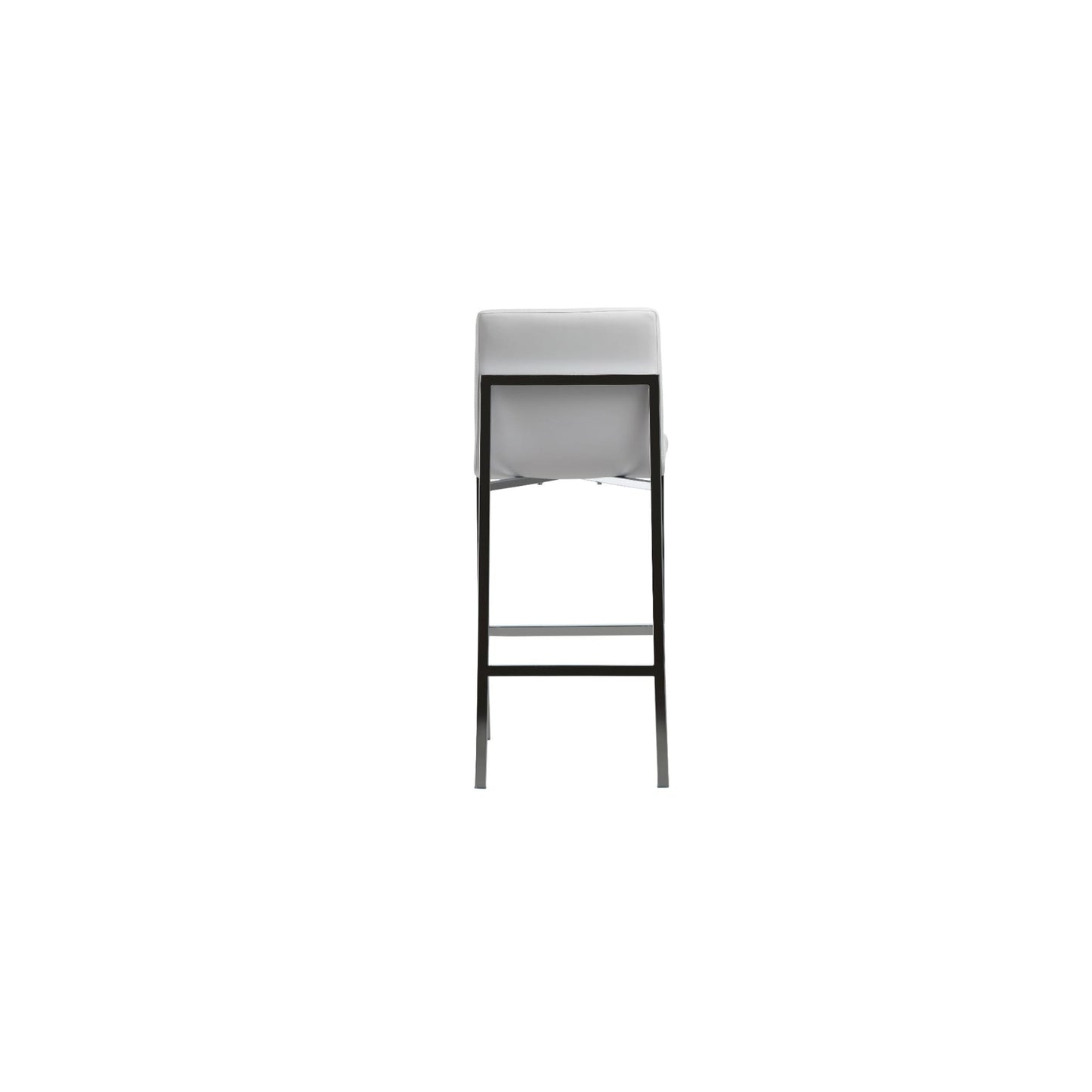 Modus Amalfi Metal Back Bar Stool in White Leather